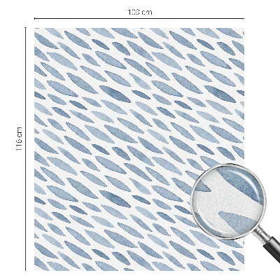 Dekorativní mléčná fólie na sklo Modré tahy