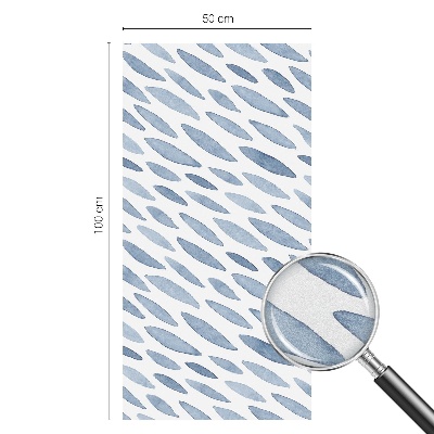 Dekorativní mléčná fólie na sklo Modré tahy