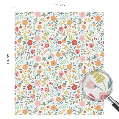 Samolepicí fólie na okna vitráž Květinový vzor