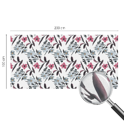 Dekorativní mléčná fólie na sklo Květinový vzor