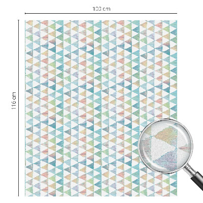 Dekorativní mléčná fólie na sklo Geometrické trojúhelníky