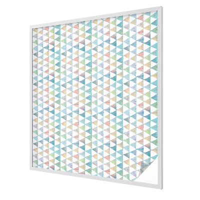 Dekorativní mléčná fólie na sklo Geometrické trojúhelníky