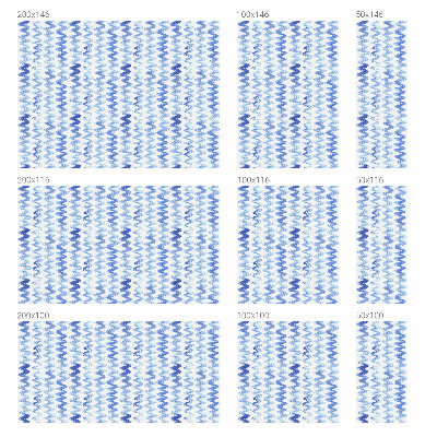 Dekorativní mléčná fólie na sklo Modré vlny