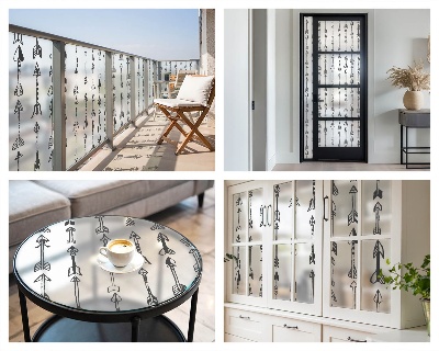 Zatmavovací fólie na okna Geometrické šipky