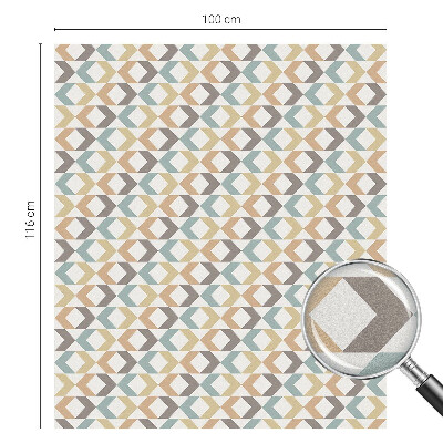 Dekorativní mléčná fólie na sklo Geometrické kosočtverce