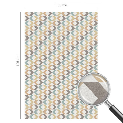 Dekorativní mléčná fólie na sklo Geometrické kosočtverce