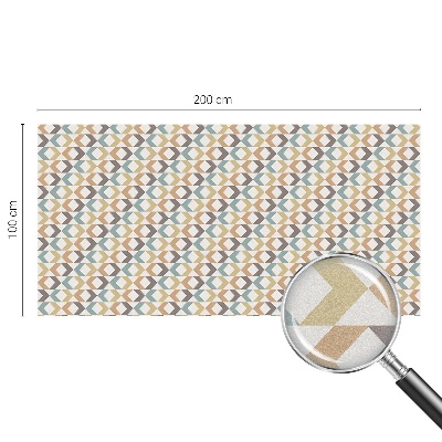 Dekorativní mléčná fólie na sklo Geometrické kosočtverce