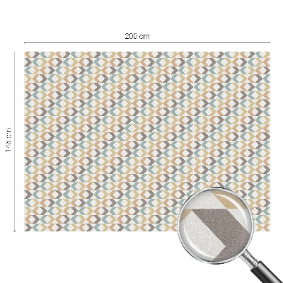 Dekorativní mléčná fólie na sklo Geometrické kosočtverce