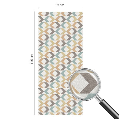 Dekorativní mléčná fólie na sklo Geometrické kosočtverce