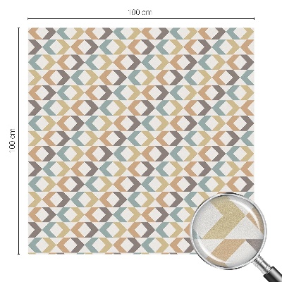 Dekorativní mléčná fólie na sklo Geometrické kosočtverce