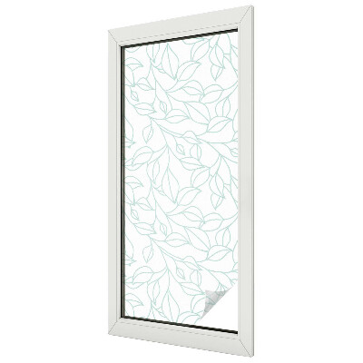 Dekorativní mléčná fólie na sklo Jemné listy