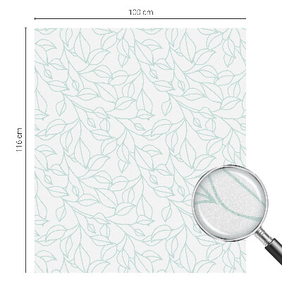 Dekorativní mléčná fólie na sklo Jemné listy