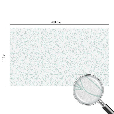 Dekorativní mléčná fólie na sklo Jemné listy