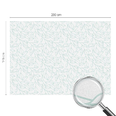 Dekorativní mléčná fólie na sklo Jemné listy