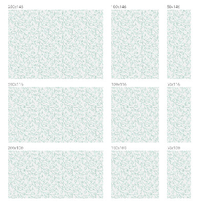 Dekorativní mléčná fólie na sklo Jemné listy