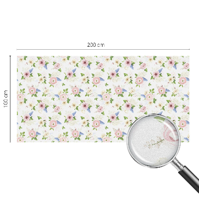 Samolepicí protisluneční fólie na okna Květinový vzor