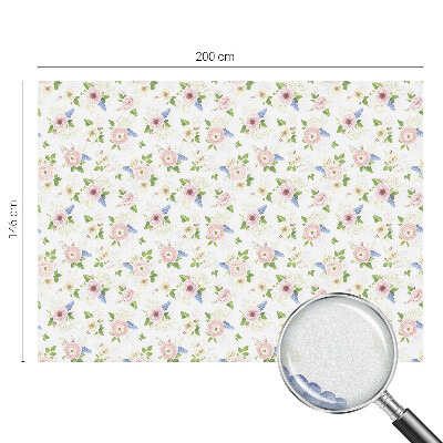 Samolepicí protisluneční fólie na okna Květinový vzor