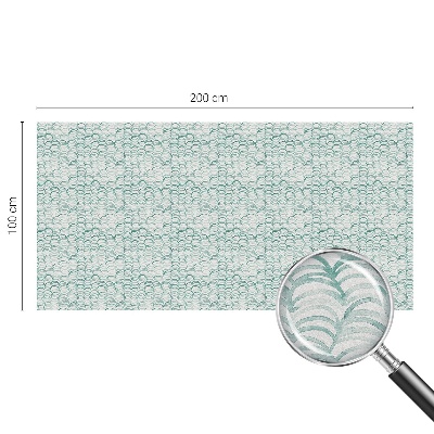 Dekorativní mléčná fólie na sklo Zelená vlna