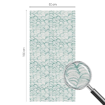 Dekorativní mléčná fólie na sklo Zelená vlna