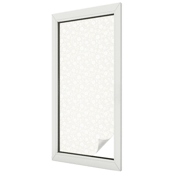 Samolepicí fólie na okna vitráž Květinový vzor