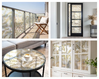 Samolepicí protisluneční fólie na okna Rostlinný vzor