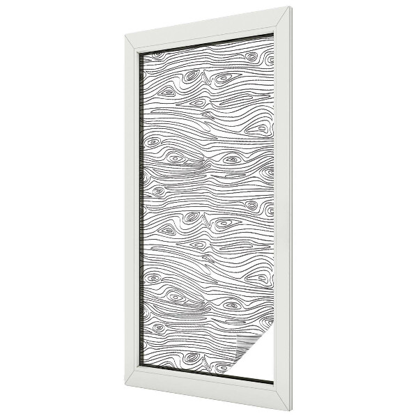 Samolepicí fólie na okna vitráž Dřevěné linky