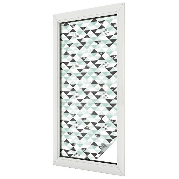 Samolepicí fólie na okna vitráž Trojúhelníkové vzory