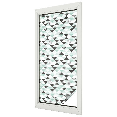 Samolepicí fólie na okna vitráž Trojúhelníkové vzory