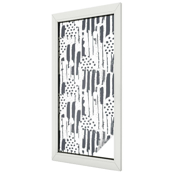 Dekorativní mléčná fólie na sklo Pruhy a tečky