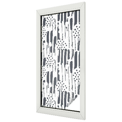 Dekorativní mléčná fólie na sklo Pruhy a tečky