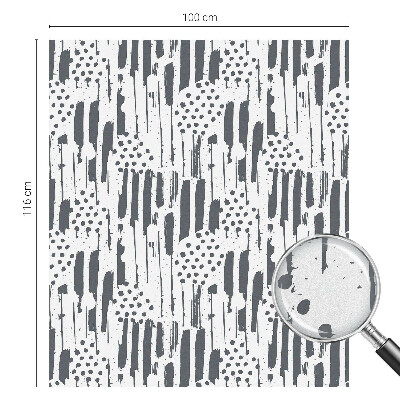 Dekorativní mléčná fólie na sklo Pruhy a tečky