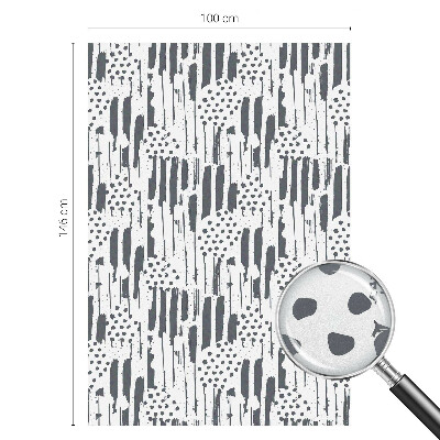 Dekorativní mléčná fólie na sklo Pruhy a tečky