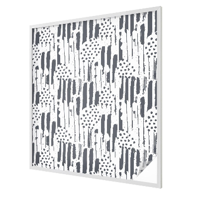 Dekorativní mléčná fólie na sklo Pruhy a tečky