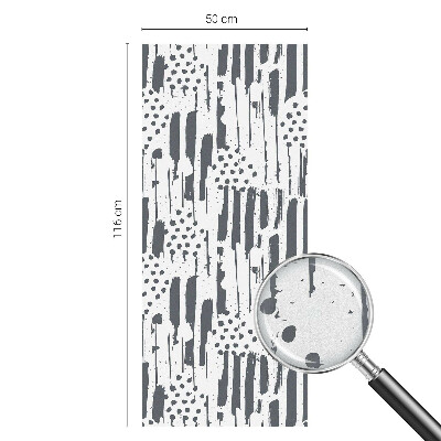 Dekorativní mléčná fólie na sklo Pruhy a tečky