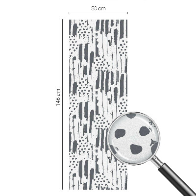 Dekorativní mléčná fólie na sklo Pruhy a tečky