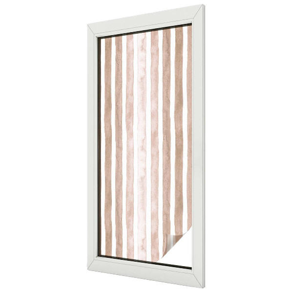 Zatmavovací fólie na okna Hnědé pásy