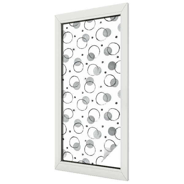 Samolepicí fólie na okna vitráž Šedá kola