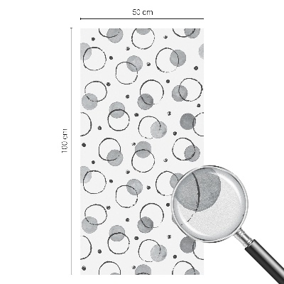 Samolepicí fólie na okna vitráž Šedá kola