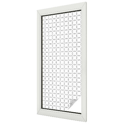 Dekorativní mléčná fólie na sklo Geometrické linie