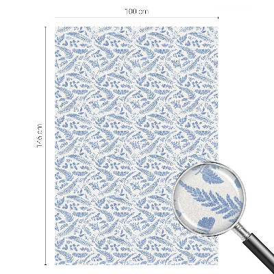 Dekorativní mléčná fólie na sklo Listy kapradí