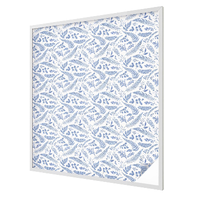 Dekorativní mléčná fólie na sklo Listy kapradí