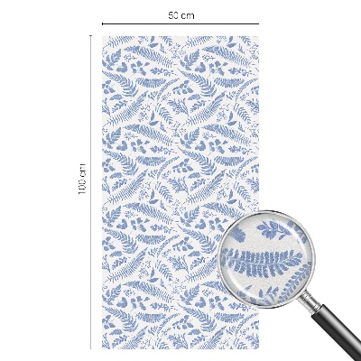 Dekorativní mléčná fólie na sklo Listy kapradí