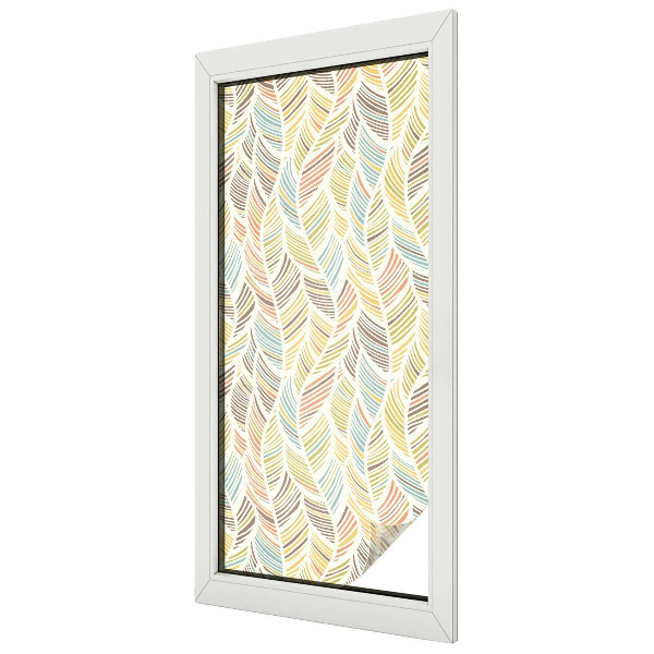 Samolepicí protisluneční fólie na okna Duhové peří