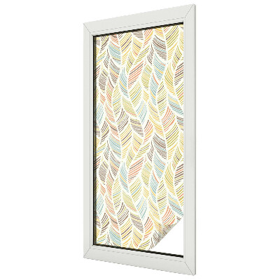 Samolepicí protisluneční fólie na okna Duhové peří