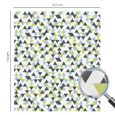 Dekorativní mléčná fólie na sklo Geometrické trojúhelníky