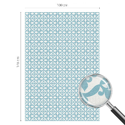 Dekorativní mléčná fólie na sklo Modré ozdoby