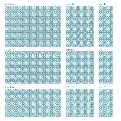 Dekorativní mléčná fólie na sklo Modré ozdoby