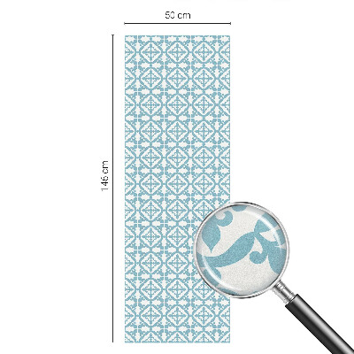 Dekorativní mléčná fólie na sklo Modré ozdoby