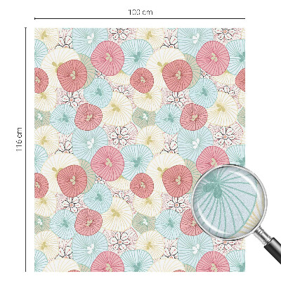 Samolepicí protisluneční fólie na okna Pastelové květiny