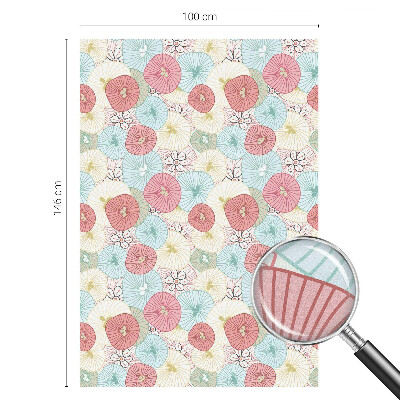 Samolepicí protisluneční fólie na okna Pastelové květiny